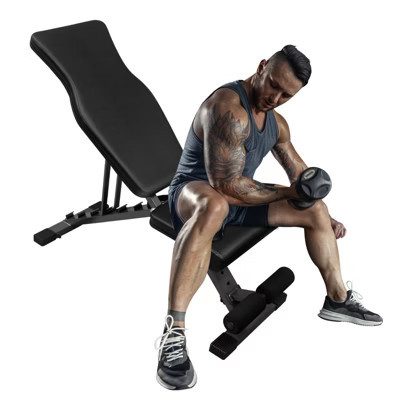 NAYSAYE Exercise Trainers Weight Bench Adjustable Foldable Sit-up Chair for Strength Training in Home Gym and Living Room, Black, 31.89"*8.78"*14.48" | Target