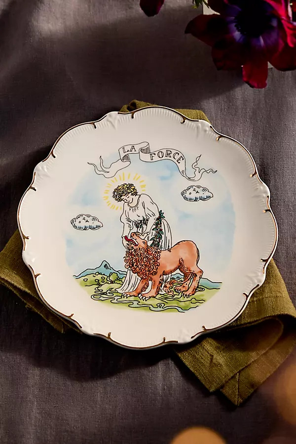 Tarot Stoneware Plate, La Force | Terrain