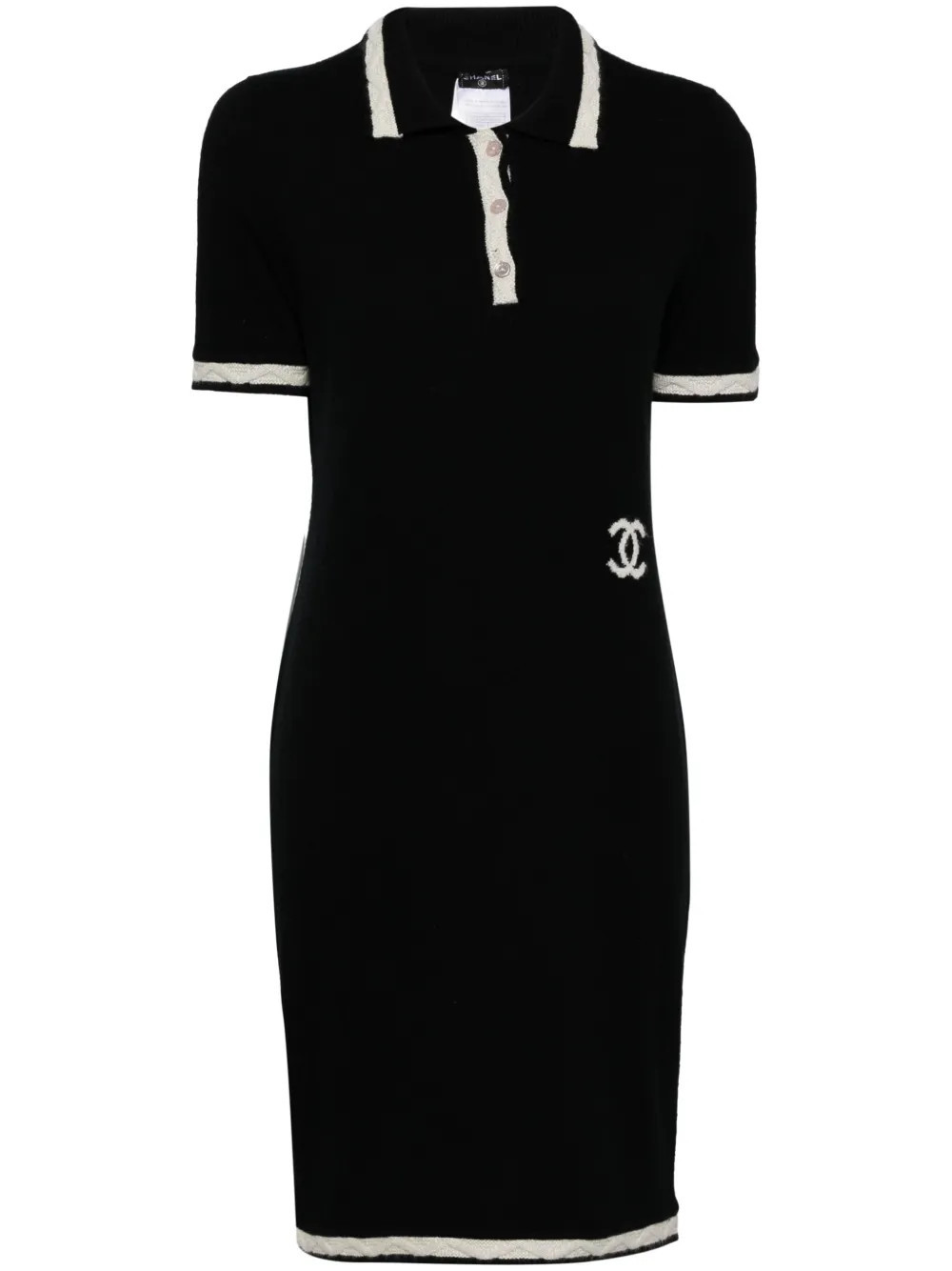 CHANEL Pre-Owned 2004 short-sleeves dress - Black | Farfetch Global