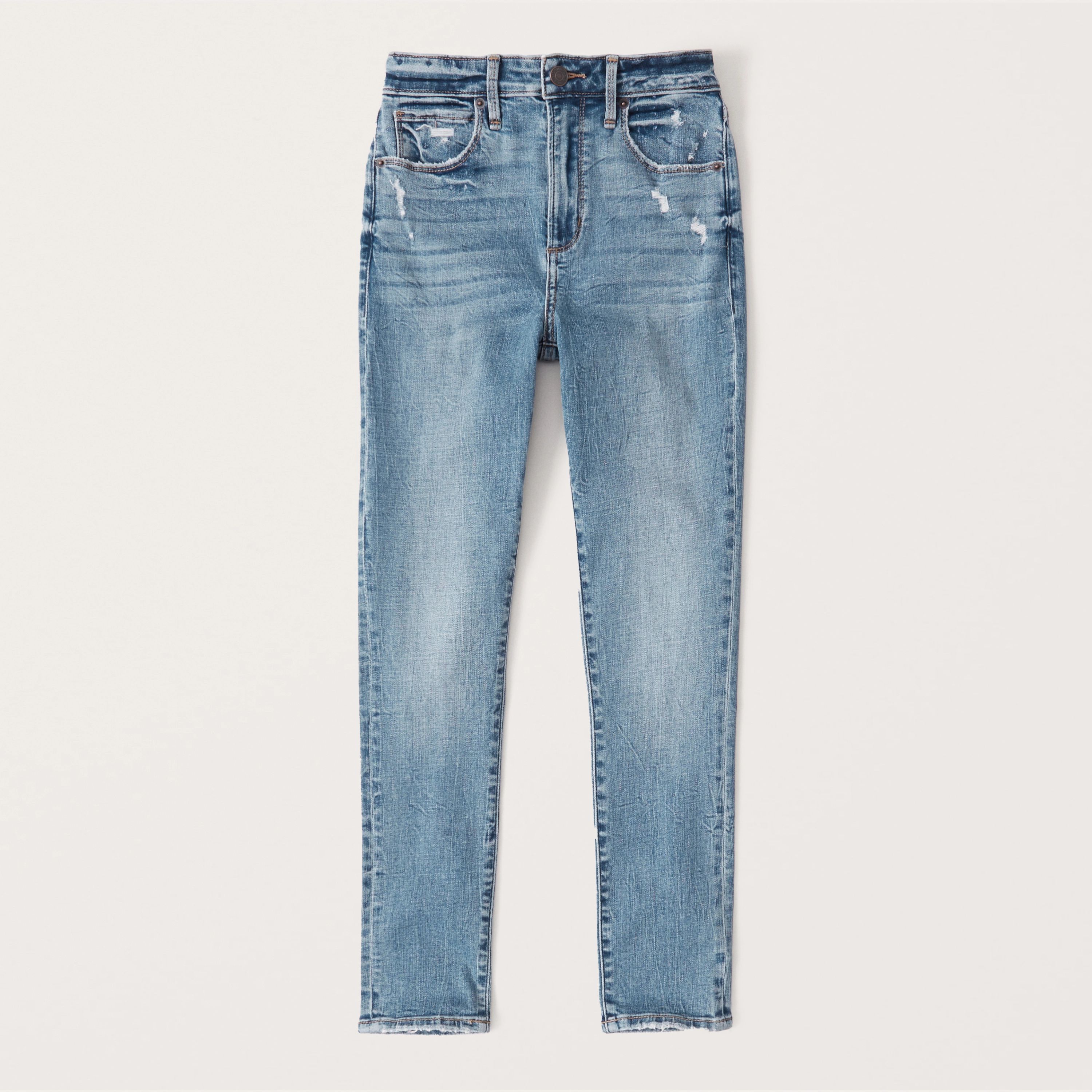 Online Exclusive
			


  
						
							Curve Love High Rise Super Skinny Ankle Jeans
						
				... | Abercrombie & Fitch (US)