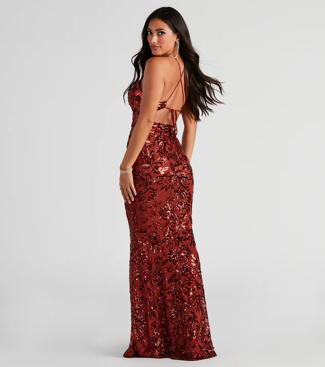 Marleigh Formal Sequin Scroll Dress curated on LTK