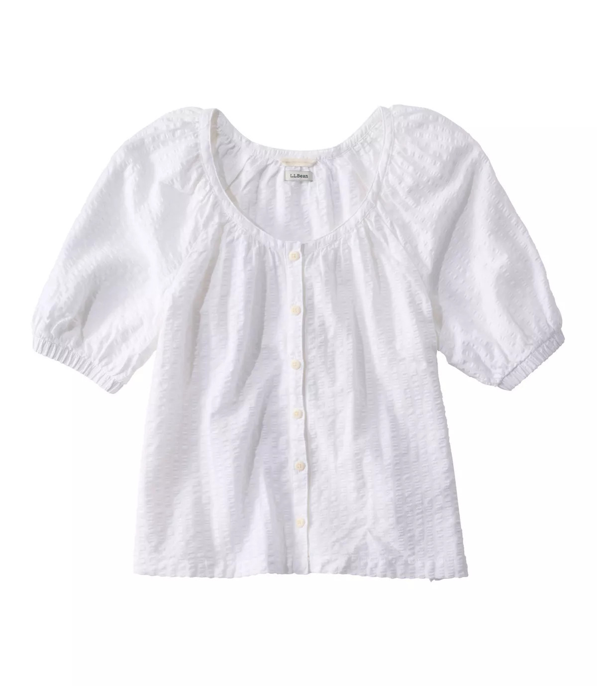 Women's Bean's Seacoast Seersucker Scoopneck Shirt | L.L. Bean