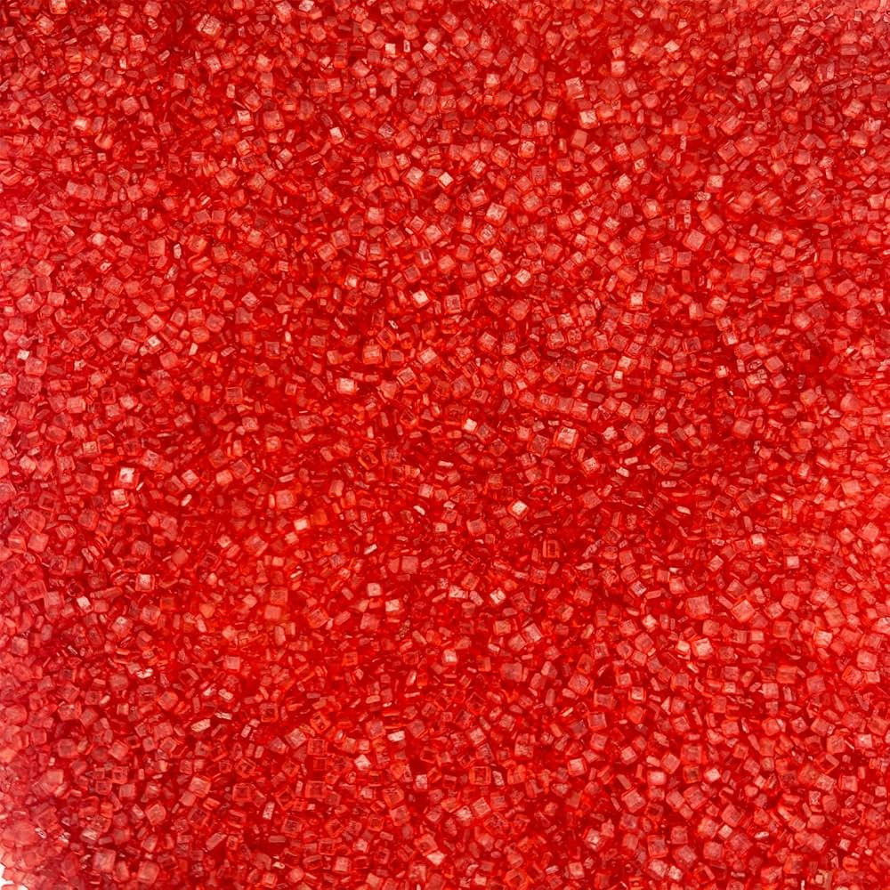 Edible Red Sanding Sugar Sprinkles Cupcake Cake Toppers, Celebrations Candy Pearls Shaker Jar Wed... | Amazon (US)