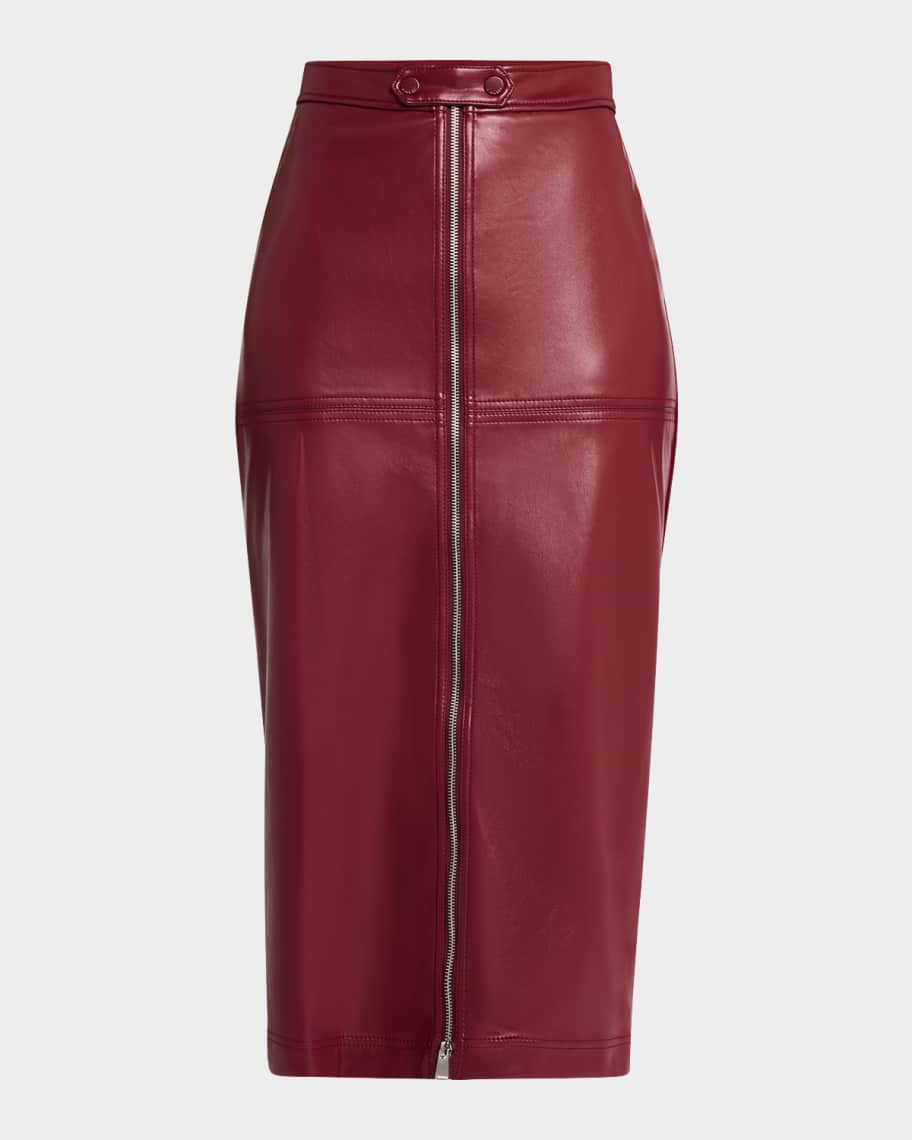 Biana Zip Column Midi Skirt | Neiman Marcus