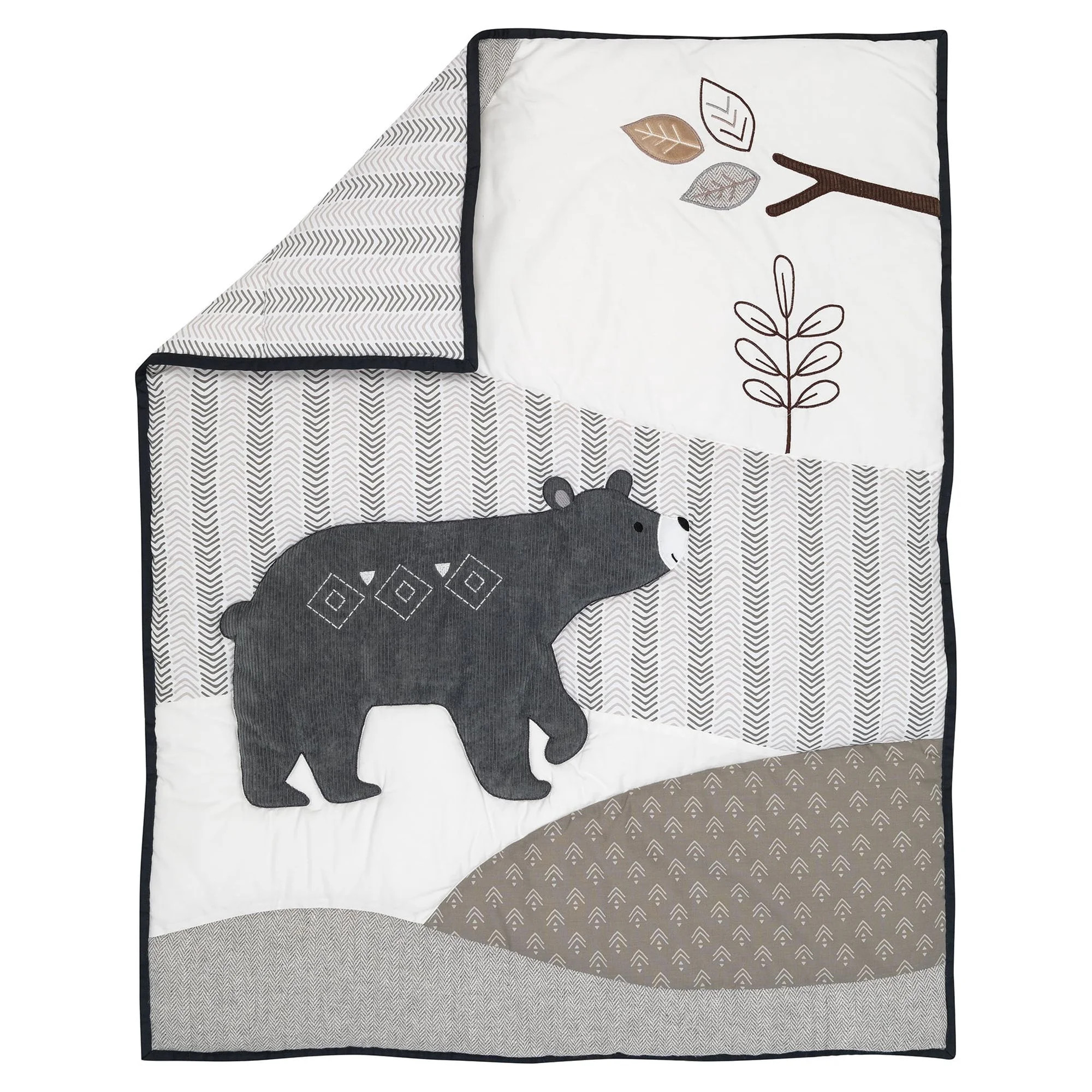 Lambs & Ivy Woodland Forest Animal Nursery 3-Piece Mini Crib Bedding Set - Gray - Walmart.com | Walmart (US)