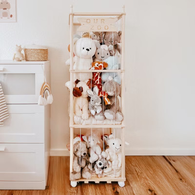 Fodoss 53 In Wooden Stuffed Animal Organizer – Zoo-Themed Storage for Plush Toys, Kids’ Room, Nursery, Playroom, Space-Saving Toy Holder | Target