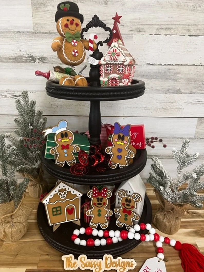 Mouse Inspired Gingerbread Minis Tier Tray Decor Christmas - Etsy | Etsy (US)