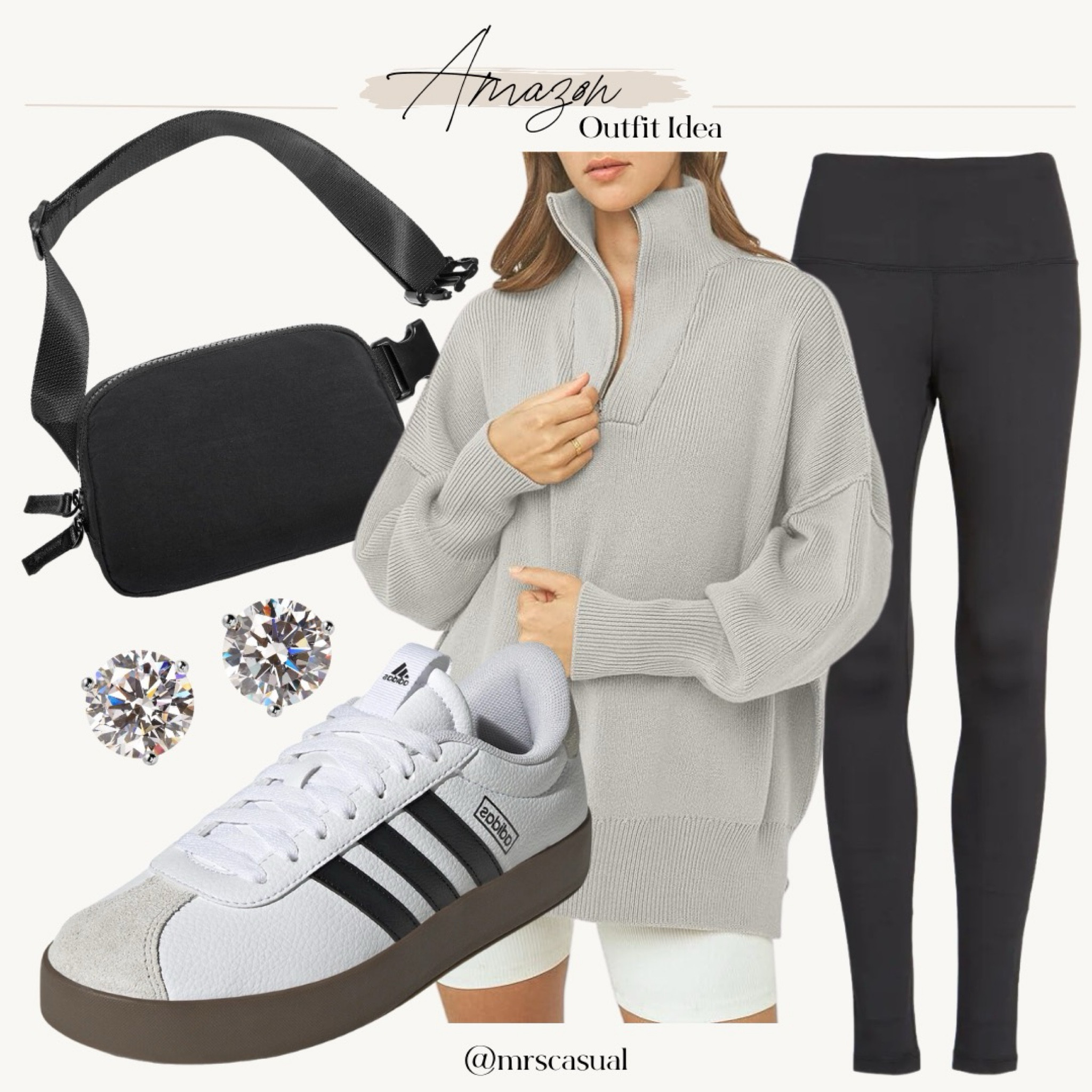 Amazon soft, cozy quarter zip sweater pullover. Leggings outfit idea 

#LTKfindsunder50 #LTKfindsunder100 #LTKsalealert