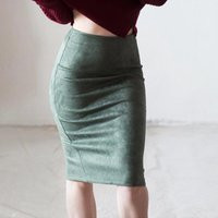 Suede Pencil Skirt | Etsy (US)