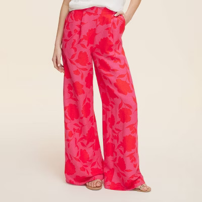 Women's Classic Rose High-Rise Linen Trousers - kate spade new york x Target Pink/Red | Target