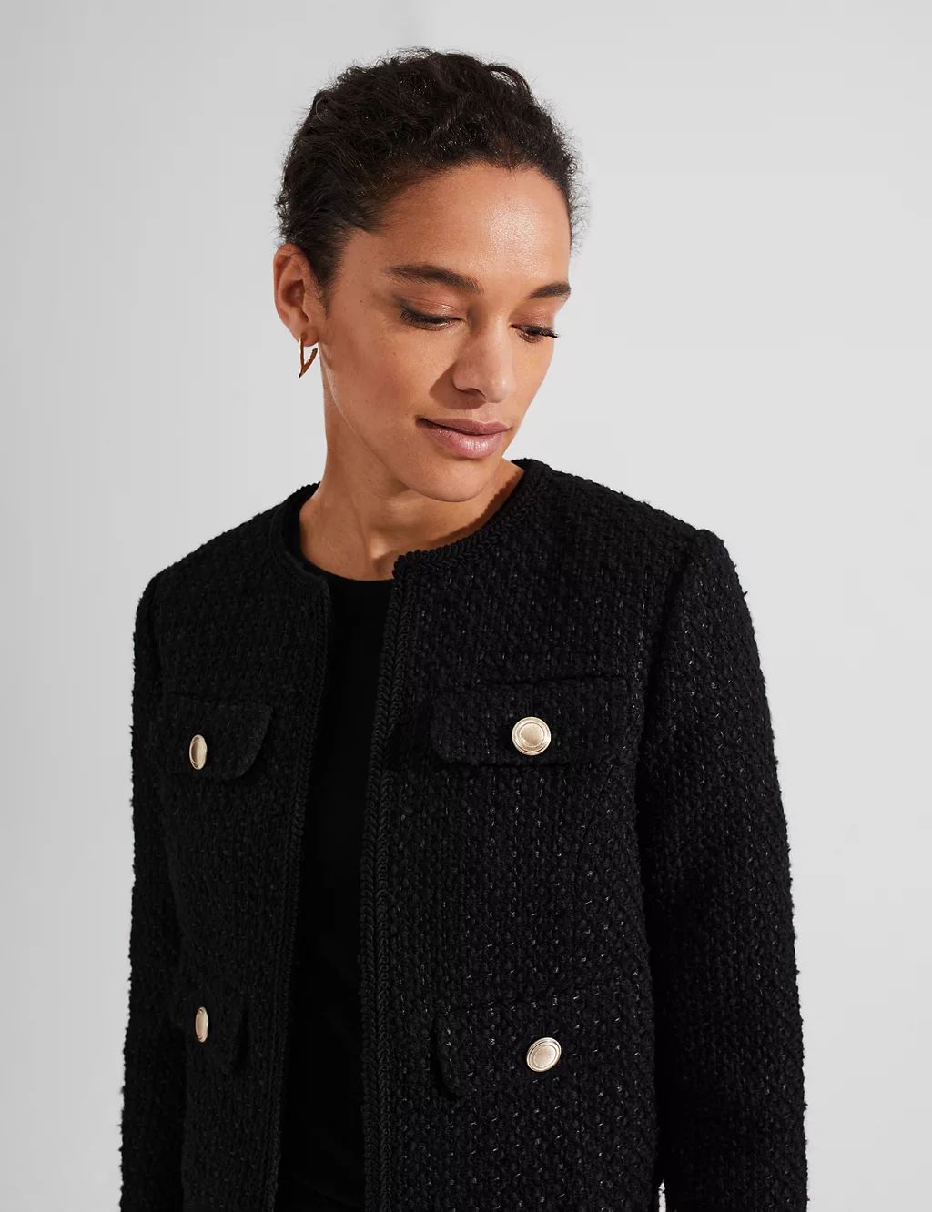 Tweed Collarless Blazer | Marks & Spencer (UK)