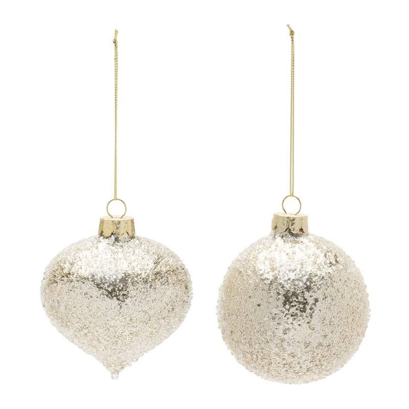 Beaded Glass Ornament (Set of 12) - N/A | Overstock