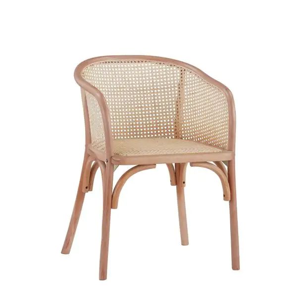 Rounded Cane Back Side Chair | Antique Farm House