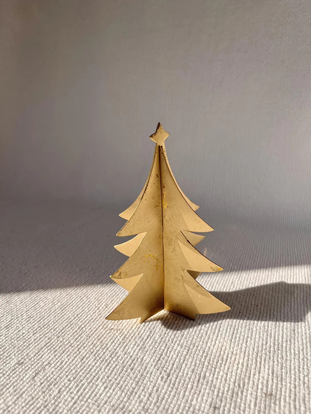 Vintage Brass Christmas Tree W Star Top, Unique Christmas Holidays Decoration, Mantel Shelve Deco... | Etsy (US)