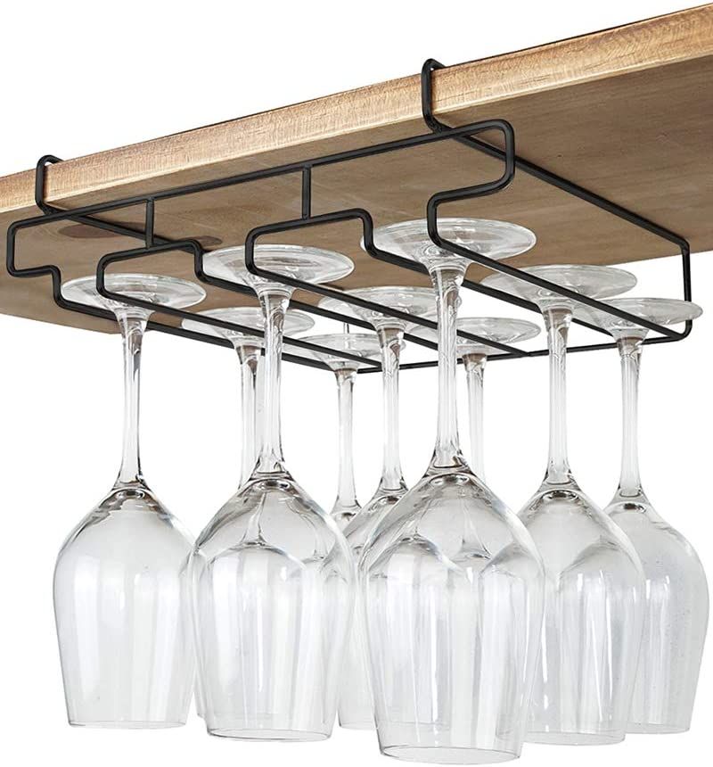 Bafvt Wine Glass Holder - Stemware Rack Under Cabinet - 304 Stainless Steel Hanger Storage Shelf,... | Amazon (US)