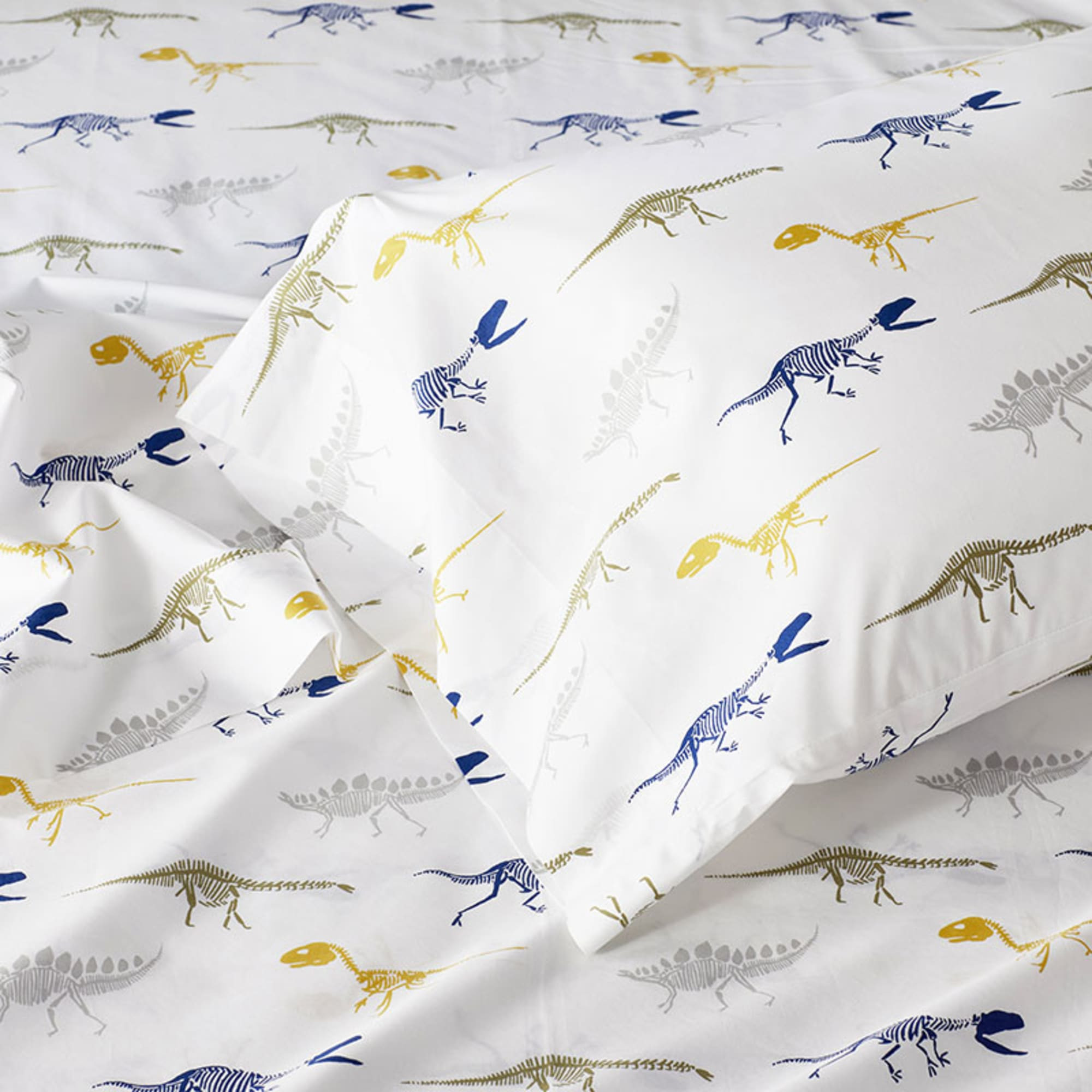 Company Kids™ Dinosaur Fossils Organic Cotton Percale Sheet Set | The Company Store