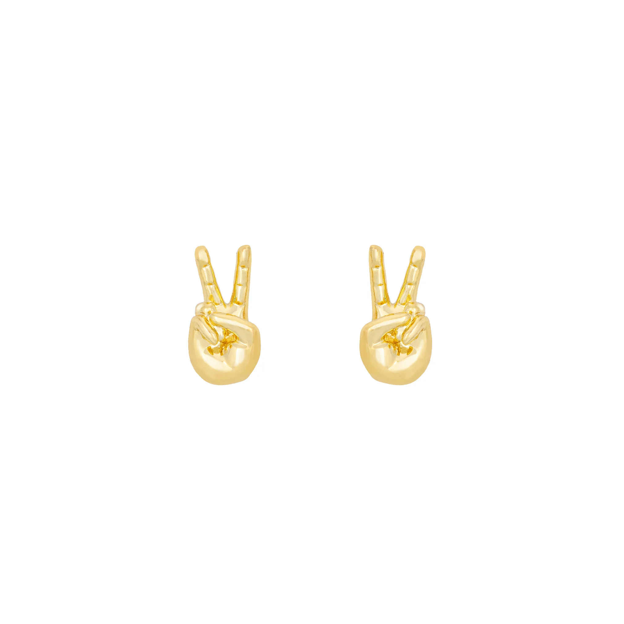 Little Rooms Peace Sign Studs Earrings | Little Rooms