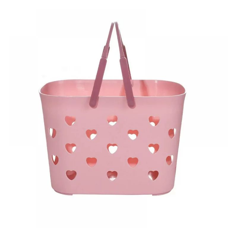 Heart-shaped Hollow Out Plastic Organizer Storage Baskets with Handles Multi-functional For Bathr... | Walmart (US)