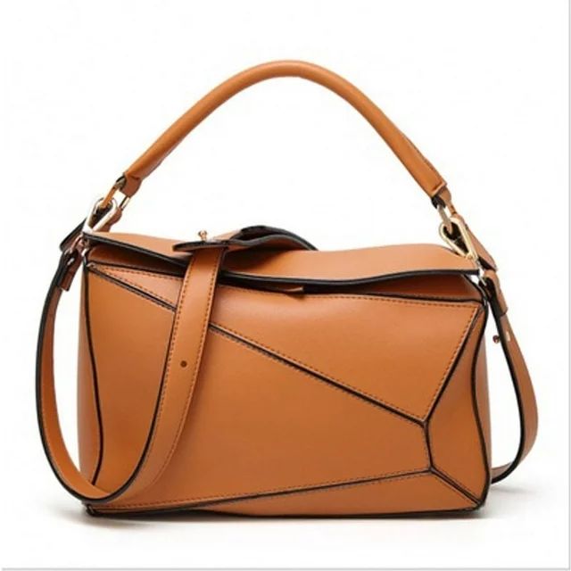 Handbag for Women, GMYLE Leather Puzzle Design Geometric Shoulder Bag Casual Work Gift for Mother... | Walmart (US)