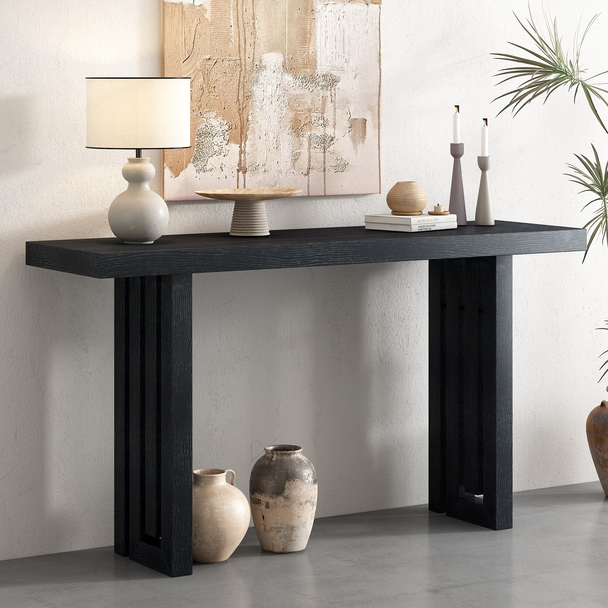 Narrow Entryway Table Black Console Table Sofa Couch Side Table | Bed Bath & Beyond
