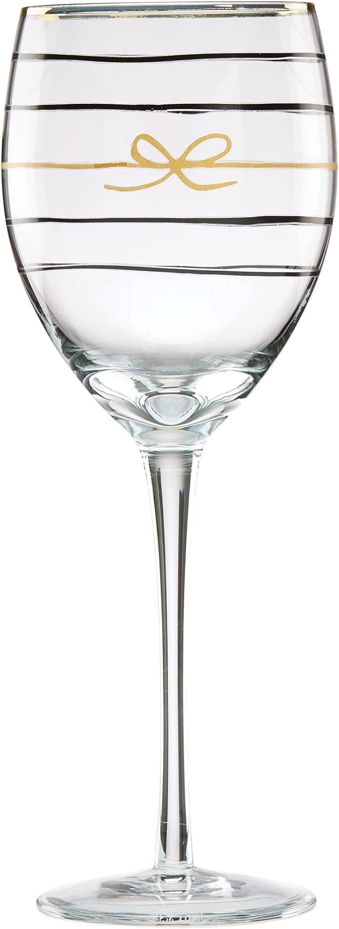 Kate Spade Doodle Away Wine Glass, 0.65, Clear | Amazon (US)