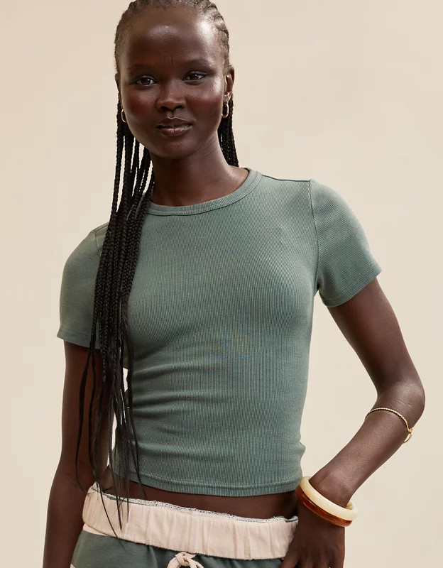 Aerie Twist Back Baby T-Shirt | Aerie