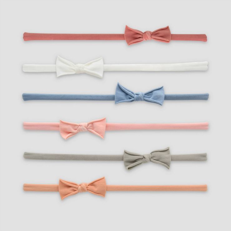 Carter's Just One You®️ Baby 6pk Nylon Bow Headwrap - 0-12M | Target