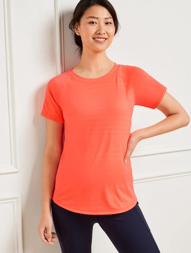 Cool Slub Short Sleeve Active Tee | Talbots
