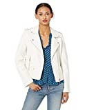 [BLANKNYC] Women's VEGAN LEATHER JACKET Outerwear, -Off White, M | Amazon (US)