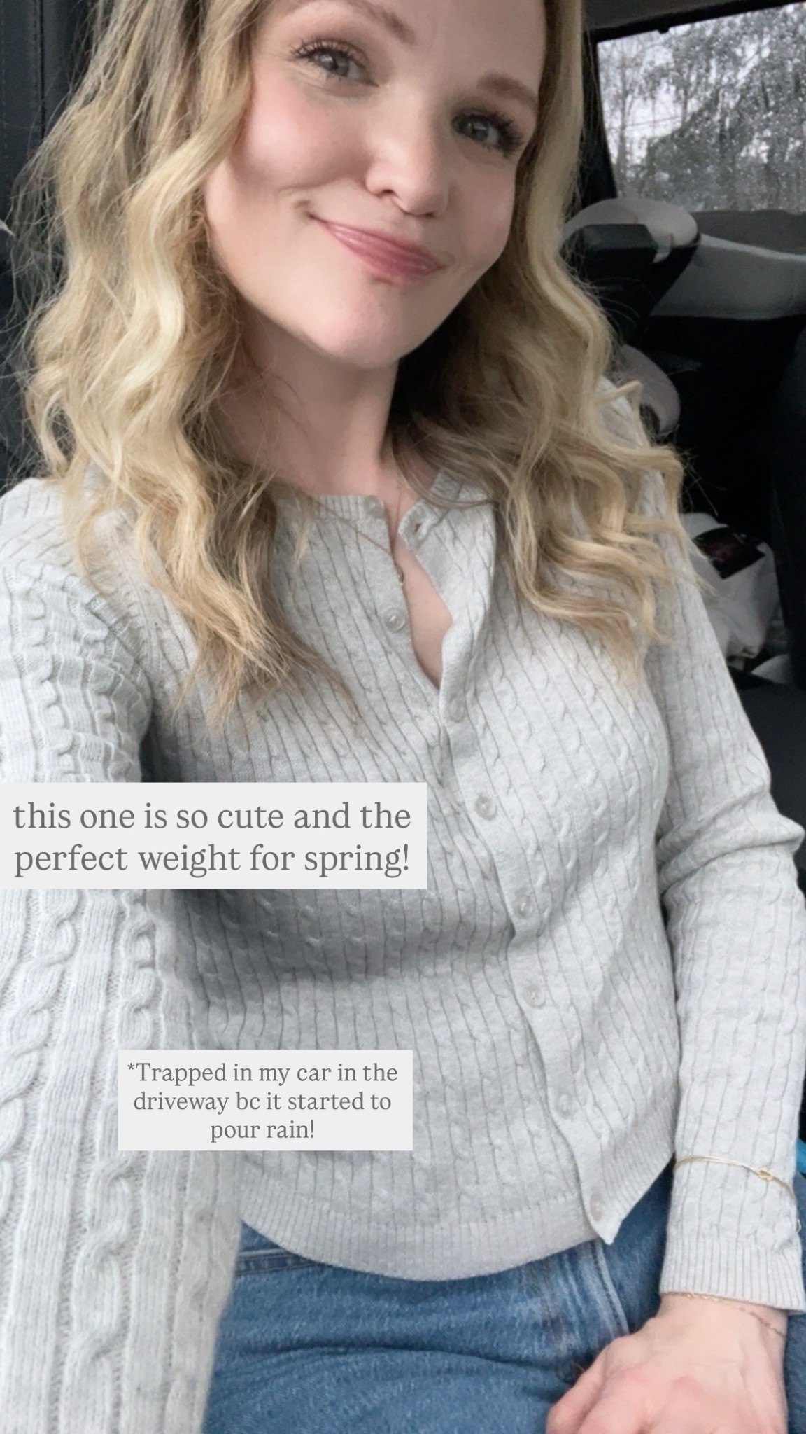 Perfect little cardigan for spring! 

wearing size small (my usual) 
Slightly cropped, but hits right at a high rise jean. 

#LTKspring #LTKmomlife