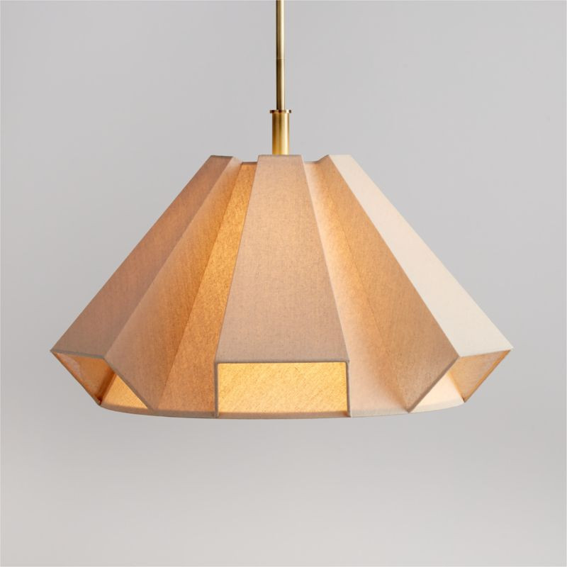 Gavin Geometric Linen Pendant Light + Reviews | Crate & Barrel | Crate & Barrel