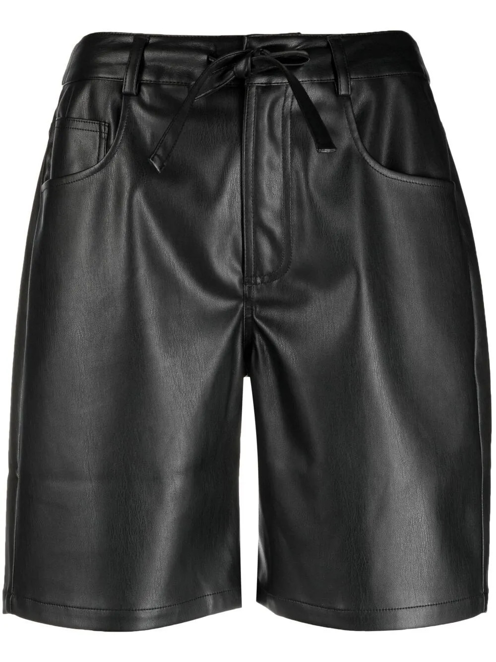 faux leather mid-length shorts | Farfetch Global