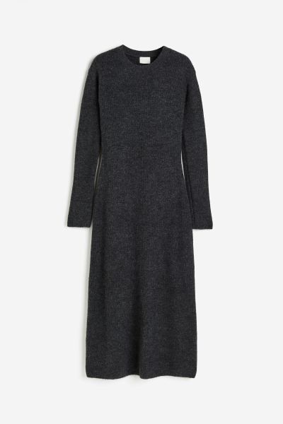 Rib-knit Dress - Dark gray - Ladies | H&M US | H&M (US + CA)