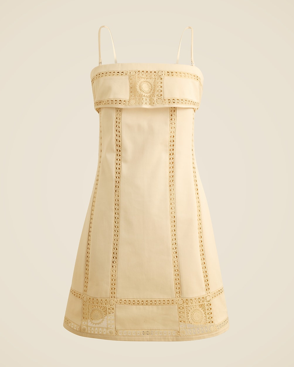 Crochet-panel mini dress | J. Crew US