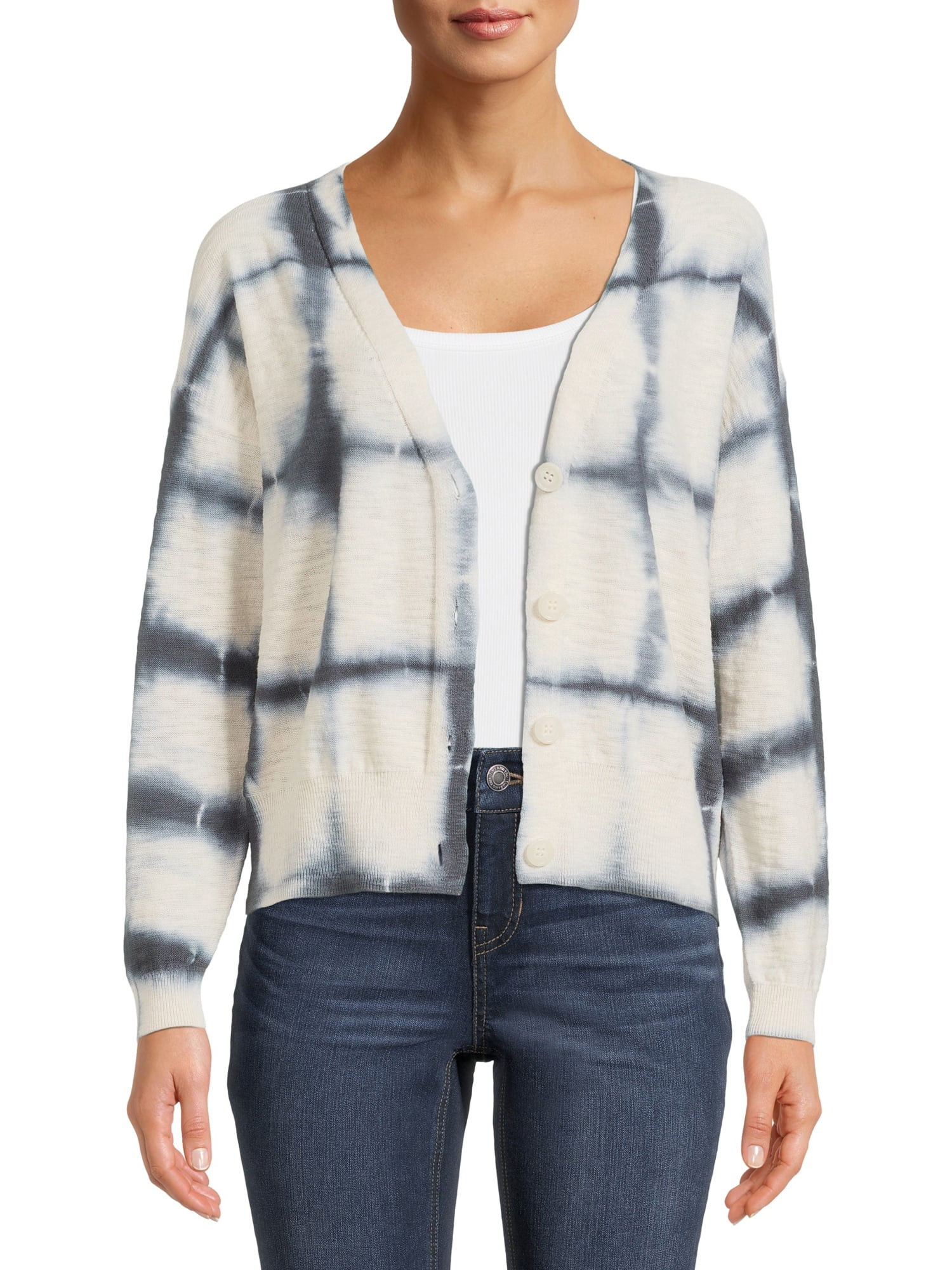 Time and Tru Women's Tie Dye Cardigan - Walmart.com | Walmart (US)