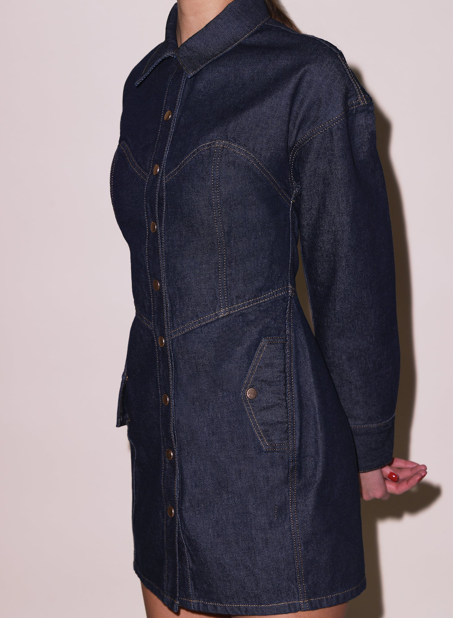 Indigo Denim Shirt Dress | Fleur du Mal | Fleur du Mal