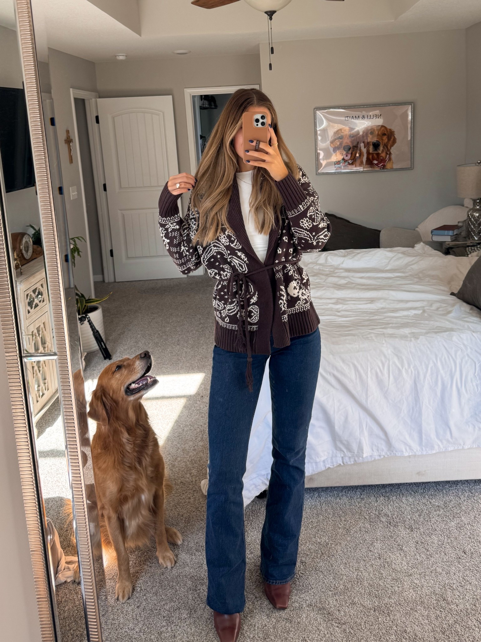 sunday church ootd 
jeans in 25/extra tall, wrap cardigan in XS, boots are a few seasons old so i linked similar!

#LTKHoliday #LTKCyberWeek #LTKootd