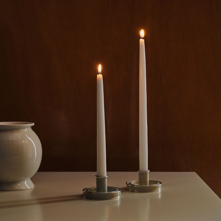 Billy Cotton Enamel Taper Candle Holder | West Elm (US)