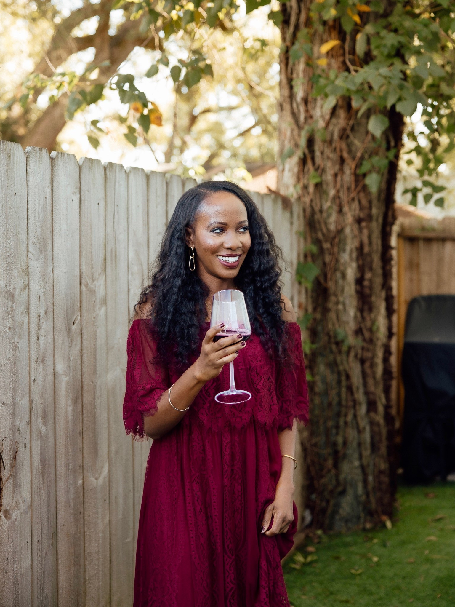 Last-minute shoppers! I am wearing a small, but you can size down for a more form-fitting fit. #nextday #lacesdress #maxidress 

#LTKHoliday #LTKSeasonal