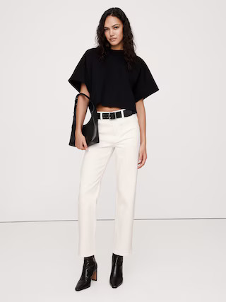 High-Rise Straight Ankle Jean | Banana Republic (US)