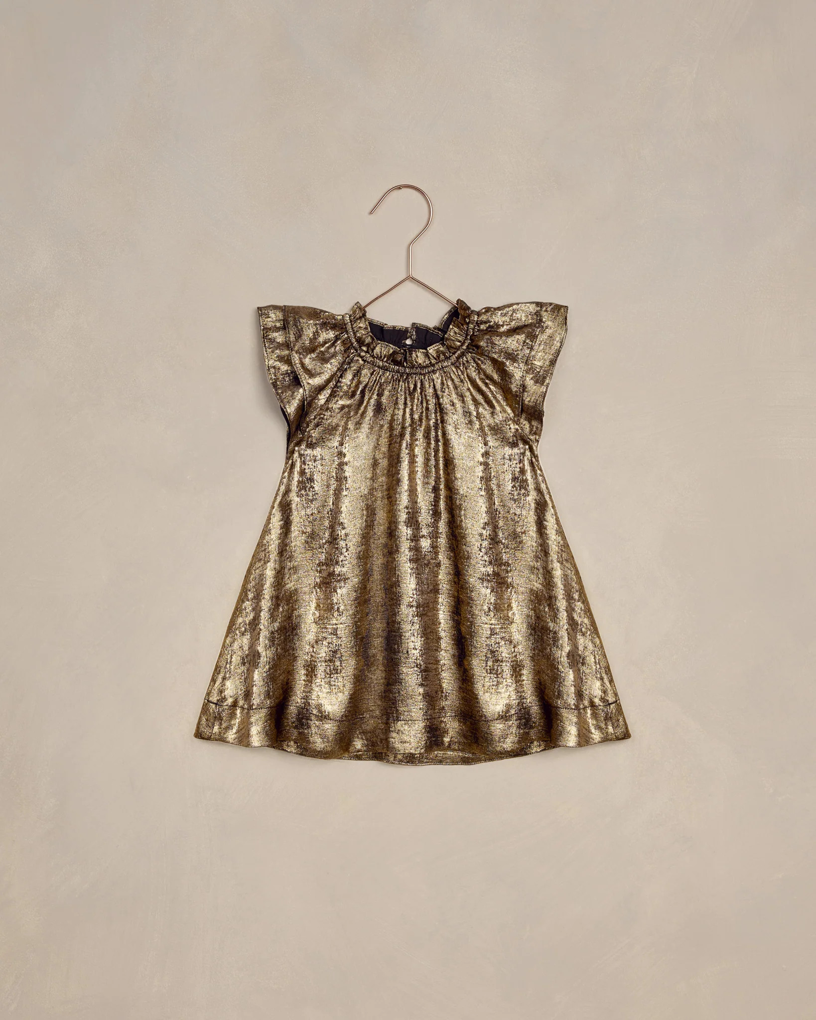Isabella Dress || Gold | Rylee + Cru