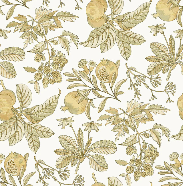 A-Street Prints Middleton Fruit Honey Wallpaper | DecoratorsBest