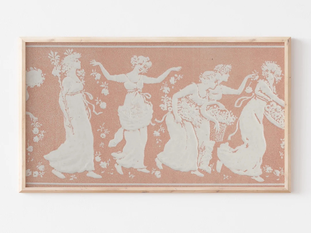 Samsung Frame TV Art Antique Blush Pink Valentine Print Sculptures Romantic Farmhouse Decor 236 -... | Etsy (US)