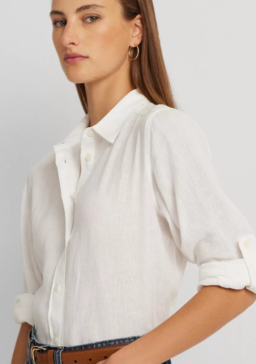 Roll Tab Sleeve Linen Shirt | Belk