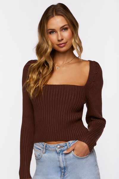 Ribbed Tie-Back Fitted Sweater | Forever 21 (US)