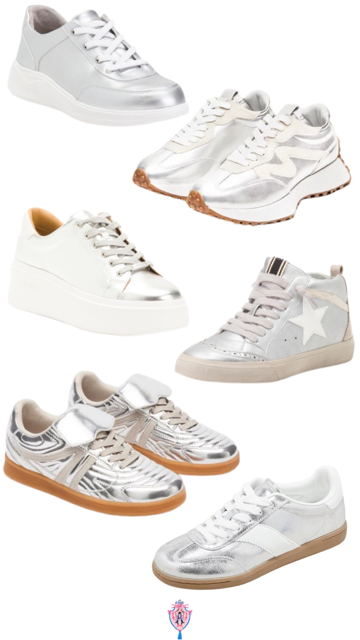 Silver sneakers | women’s shoes | neutral tennis shoes 

#LTKShoeCrush #LTKStyleTip #LTKFindsUnder100