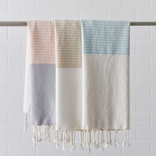 Color Block Hammam Hand Towel | West Elm (US)