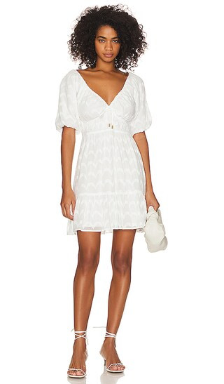 Abella Mini Dress in White | Revolve Clothing (Global)