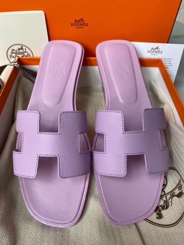 HERMES H ORAN SANDALS LILAC LAVENDER LEATHER FLIP FLOPS SHOES FLAT SLIDES 38 | eBay | eBay US