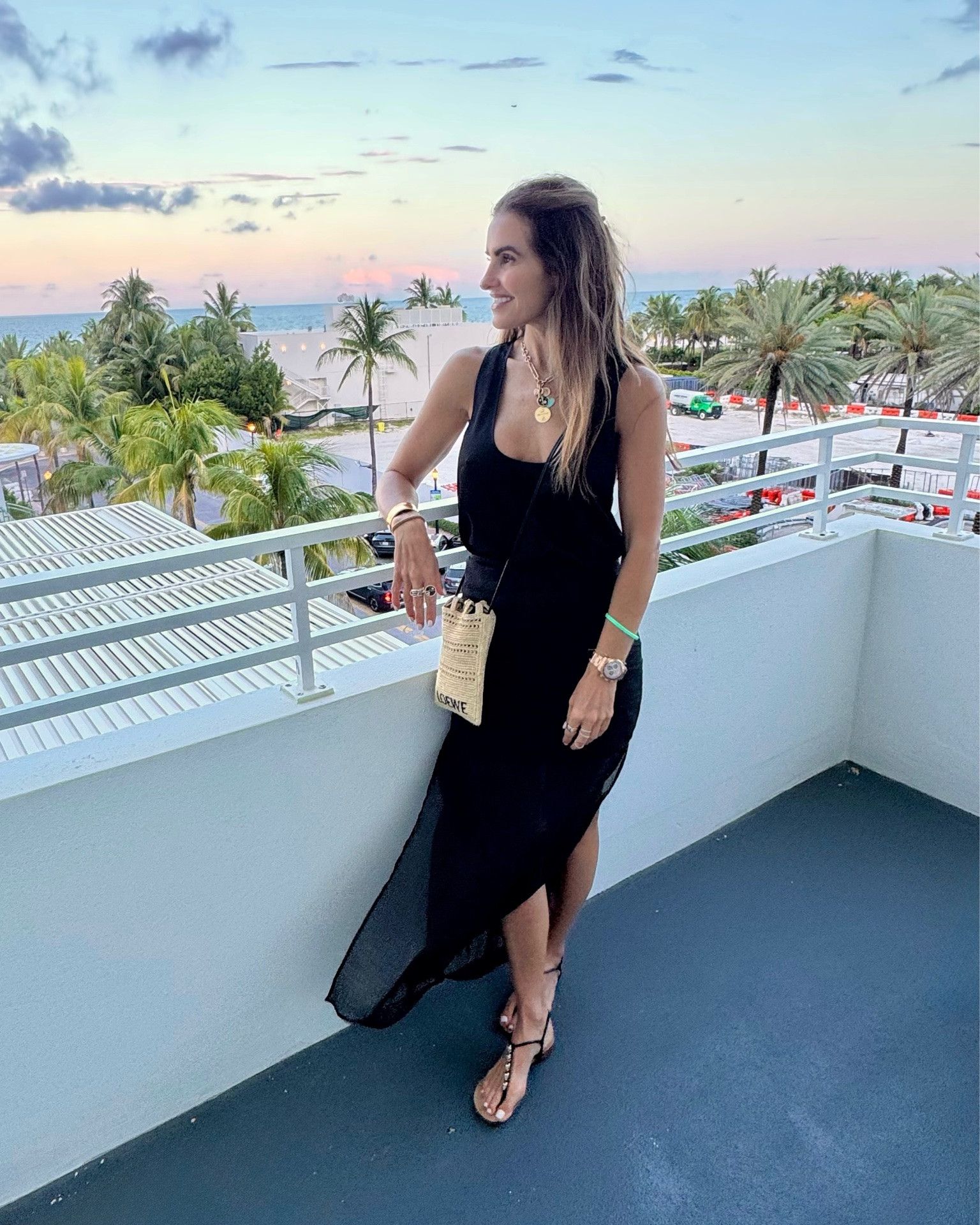 the perfect #ootn off to dinner at casa tua in miami, & then followed by coffee & my fav dessert at milos tonight then watching bball game🖤

sharing my look this skirt comes in 3 colors an is a fun updated version of your basic black maxi skit (also comes white & brown too) & has a sheer overlay too🖤

runs tts i can wear both the size 2 & 4 (shown is the 2) 

paired w a chic silk tank that i love & own in several colors 

runs tts im wearing a small 

fav must-have sandals for beach or dinner & bag too!

#LTKTravel #LTKWorkwear #LTKootd